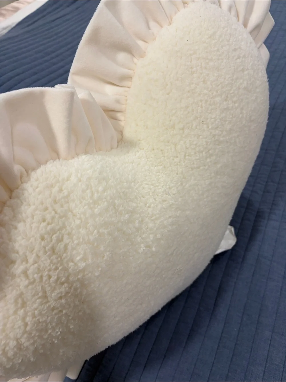 Threshold Oversized Reversible Heart Toss Pillow with Ruffle Trim